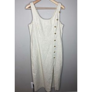 Blondie and Me Vintage Oatmeal Midi Dress